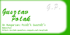 gusztav polak business card